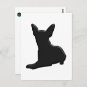 Het Silhouet van Chihuahua van de hond Briefkaart (Voorkant / Achterkant)