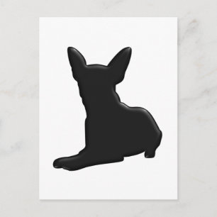 Het Silhouet van Chihuahua van de hond Briefkaart