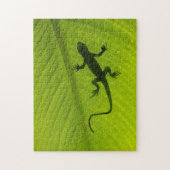 Het Silhouet van de gekko Legpuzzel (Verticaal)