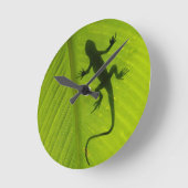 Het Silhouet van de gekko Ronde Klok (Hoek)