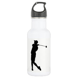 Het Silhouet van de golfspeler Waterfles