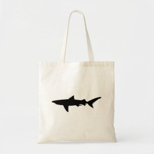 Het silhouet van de haai tote bag