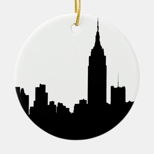 Het Silhouet van de Horizon NYC, de Staat van het Keramisch Ornament (Voorkant)