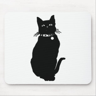 Het Silhouet van de kat Muismat