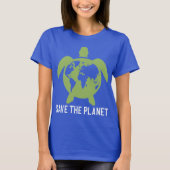 Het silhouet van de planeet schildpad t-shirt (Voorkant)