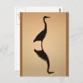 Het Silhouet van de reiger Briefkaart (Voorkant / Achterkant)