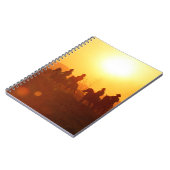 Het silhouet van de rijder als cowboy-outfit kostu notitieboek (Linkerzijde)