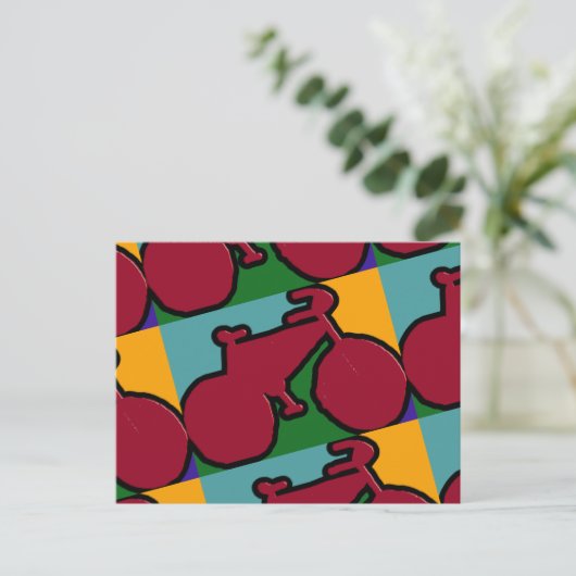 het silhouet van de rode pop briefkaart (Staand voorkant)