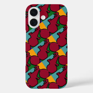 het silhouet van de rode pop iPhone 16 hoesje