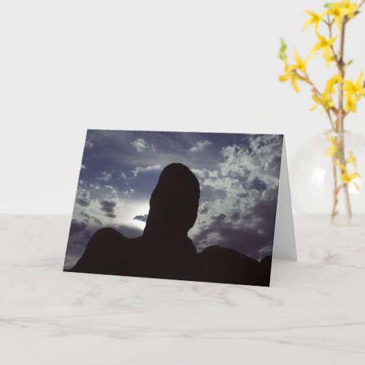 Het Silhouet van de Rots van de woestijn: Foto van Kaart (Gele Bloem)