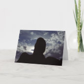 Het Silhouet van de Rots van de woestijn: Foto van Kaart (Voorkant)