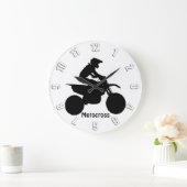 Het Silhouet van de Ruiter van de motocross Grote Klok (Huis)