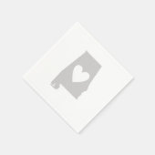 Het silhouet van de staat Alabama Servetten (Hoek)