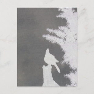 Het Silhouet van de Vlaamse gaai van Steller Briefkaart