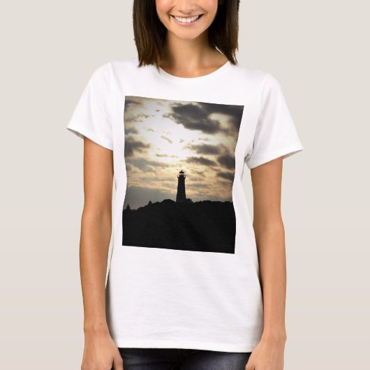 Het Silhouet van de vuurtoren T-shirt (Voorkant)