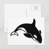 Het Silhouet van de walvis Briefkaart (Voorkant / Achterkant)