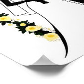 Het silhouet van een bruid en bruidegom poster (Hoek)