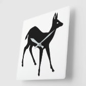 Het Silhouet van herten Vierkante Klok (Hoek)