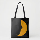 Het silhouet van het gezicht van een vrouw. tote bag (Voorkant)