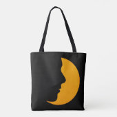 Het silhouet van het gezicht van een vrouw. tote bag (Achterkant)