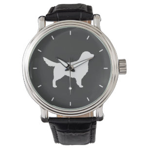 Het Silhouet van het golden retriever Horloge