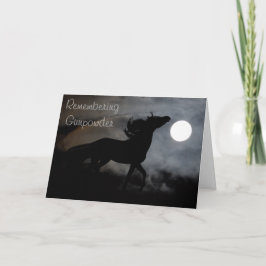 Het Silhouet van het paard in de Mist Kaart