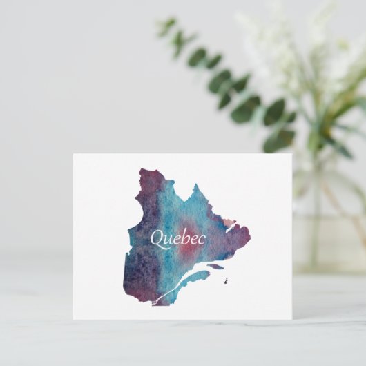 Het silhouet van Quebec Briefkaart (Staand voorkant)