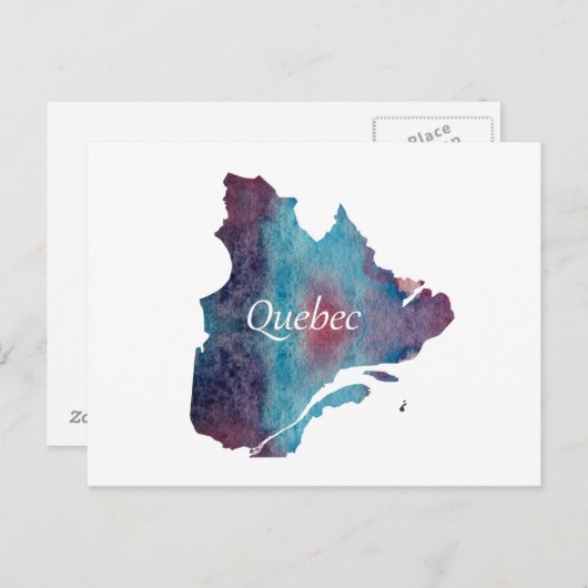 Het silhouet van Quebec Briefkaart (Voorkant / Achterkant)