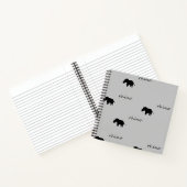 Het silhouetpatroon van de rinoceros notitieboek (Binnen)