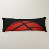 Het sinaasappel en de zwarte van het basketbal lichaamskussen (Achterkant)