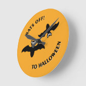 Het Sinaasappel van de Knuppels van Halloween Ronde Klok (Hoek)