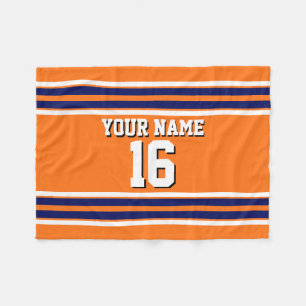 Het Sinaasappel van de pompoen met Team Jersey van Fleece Deken