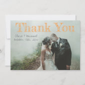 Het Sinaasappel van het Skelet van Halloween van Bedankkaart (Voorkant)