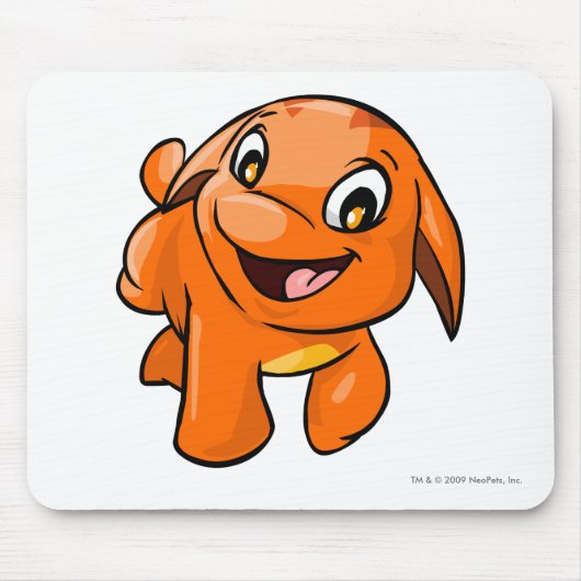 Het Sinaasappel van Poogle Muismat (Voorkant)