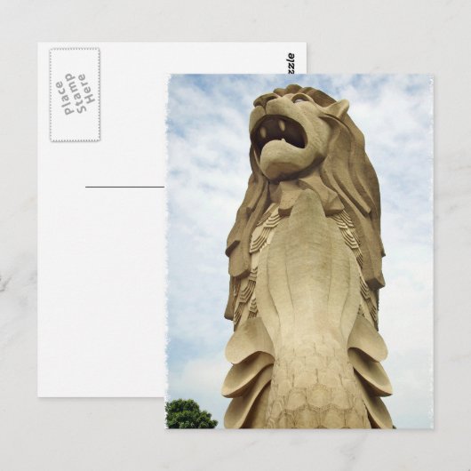 Het Singapore Merlion Briefkaart (Voorkant / Achterkant)