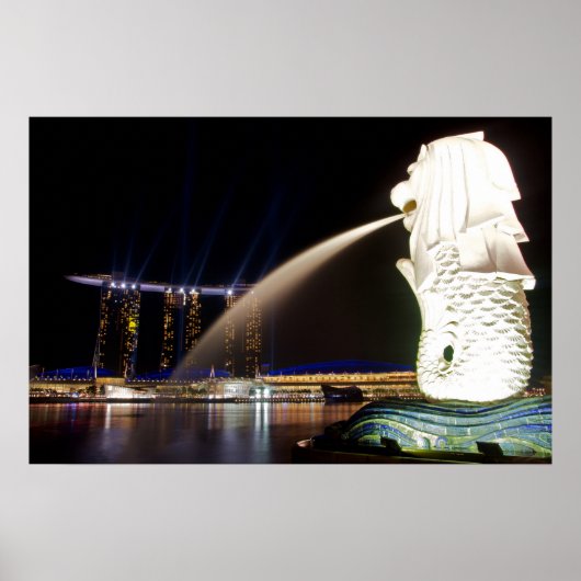 Het Singapore Merlion Poster (Voorkant)