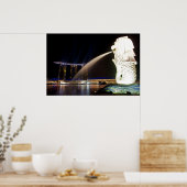 Het Singapore Merlion Poster (Keuken)