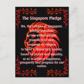 Het Singapore Pledge National Day Briefkaart (Voorkant)