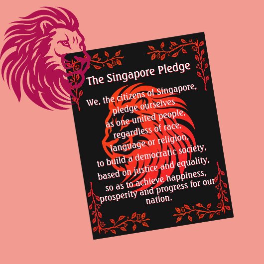 Het Singapore Pledge National Day Briefkaart