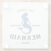 Het Singing Mermaid Poster Glazen Onderzetter (Achterkant)