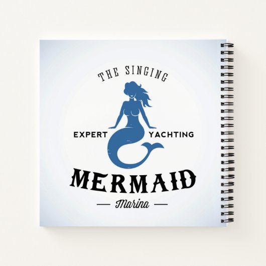 Het Singing Mermaid Poster Notitieboek (Achterkant)
