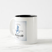Het Singing Mermaid Poster Tweekleurige Koffiemok (Voorkant links)
