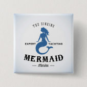 Het Singing Mermaid Poster Vierkante Button 5,1 Cm (Voorkant)