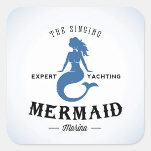 Het Singing Mermaid Poster Vierkante Sticker