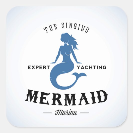 Het Singing Mermaid Poster Vierkante Sticker (Voorkant)