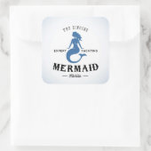 Het Singing Mermaid Poster Vierkante Sticker (Tas)
