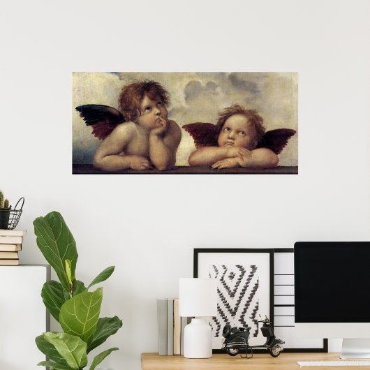 Het Sistine Madonna-Poster Poster (Thuiskantoor)
