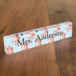 Het sjofele Elegante Naambord van de Leraar voor