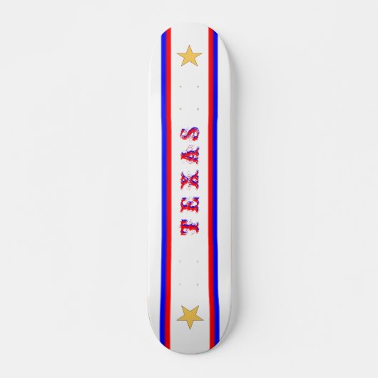 Het skateboard "T E X A S" (Voorkant)
