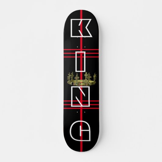 Het Skateboard van het Ontwerp van de koning voor  (Voorkant)